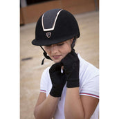 EQUITHÈME Casco Glint Lamé Negro/Oro Rosa