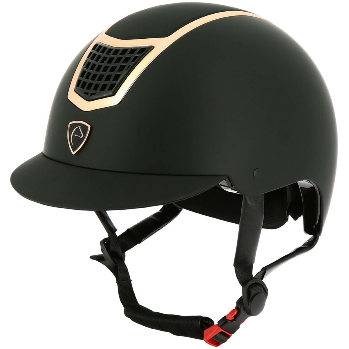 EQUITHÈME Casco Airy Oro rosa Negro