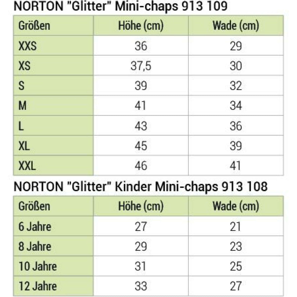 Norton Minichaps Glitter Negro