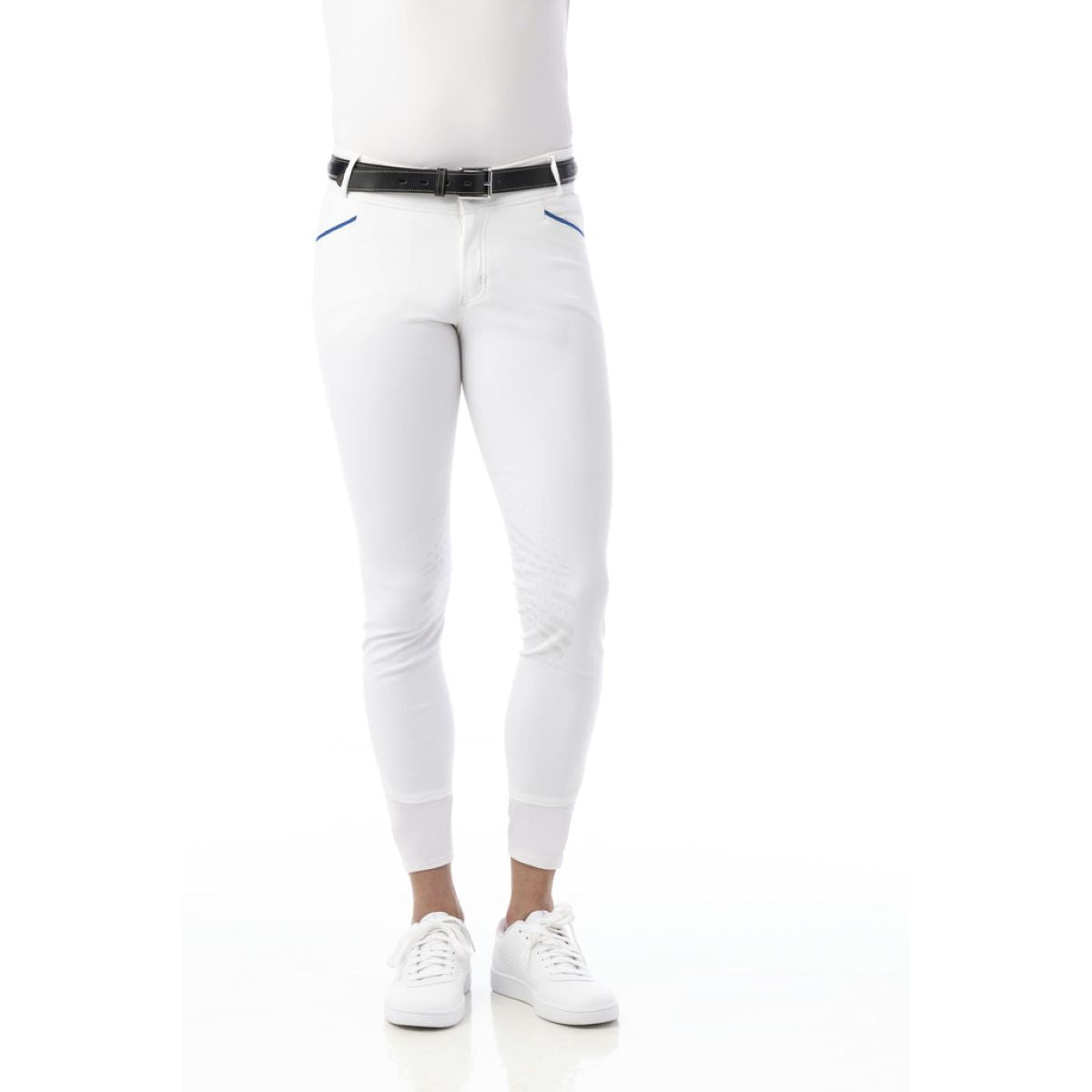 EQUITHÈME Pantalón de Equitación Lars Rodilleras de Silicona Hombre Blanco