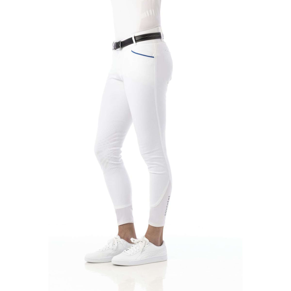 EQUITHÈME Pantalón de Equitación Lars Rodilleras de Silicona Hombre Blanco