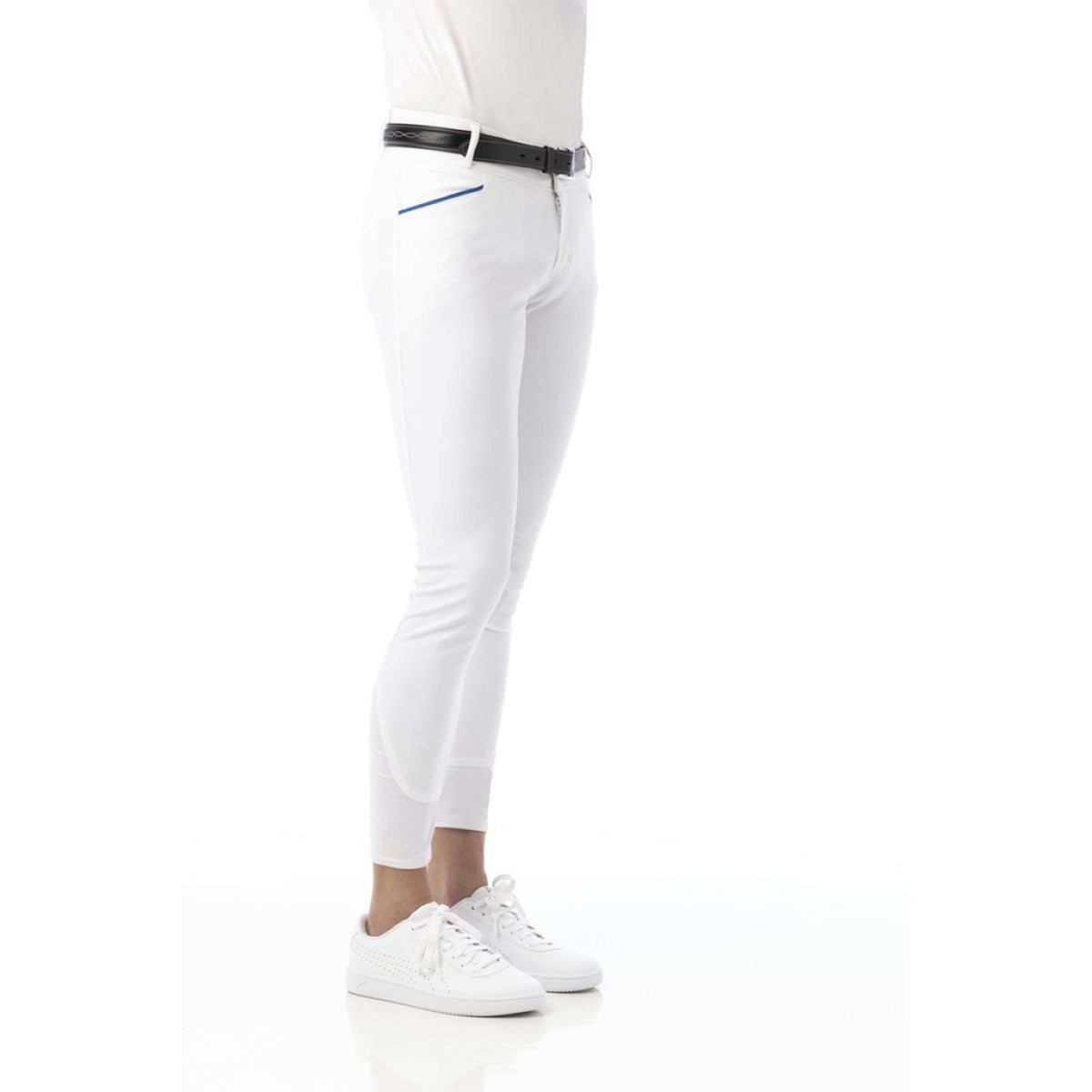 EQUITHÈME Pantalón de Equitación Lars Rodilleras de Silicona Hombre Blanco