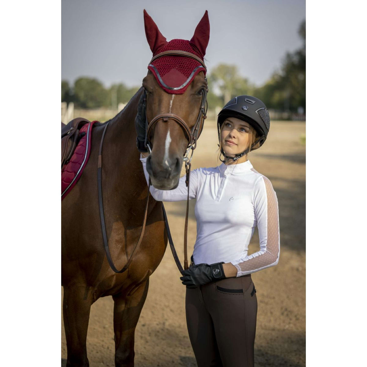 EQUITHÈME Camiseta de Competición Pekin Mangas Largas Blanco