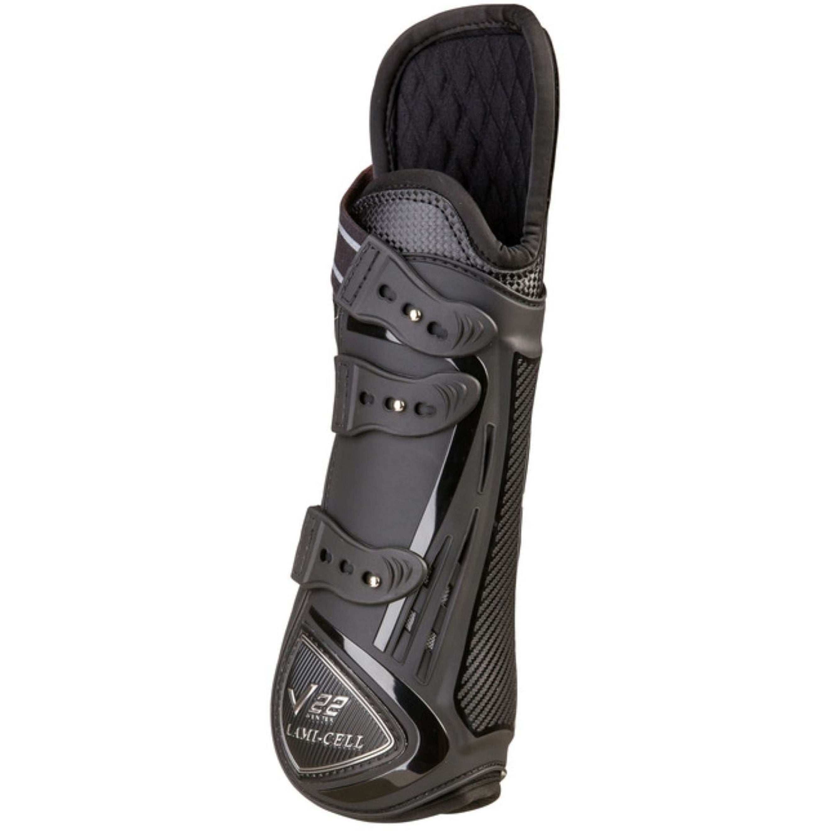 Lami-Cell Botas para tendones V22 con Protección de Rodillas Negro