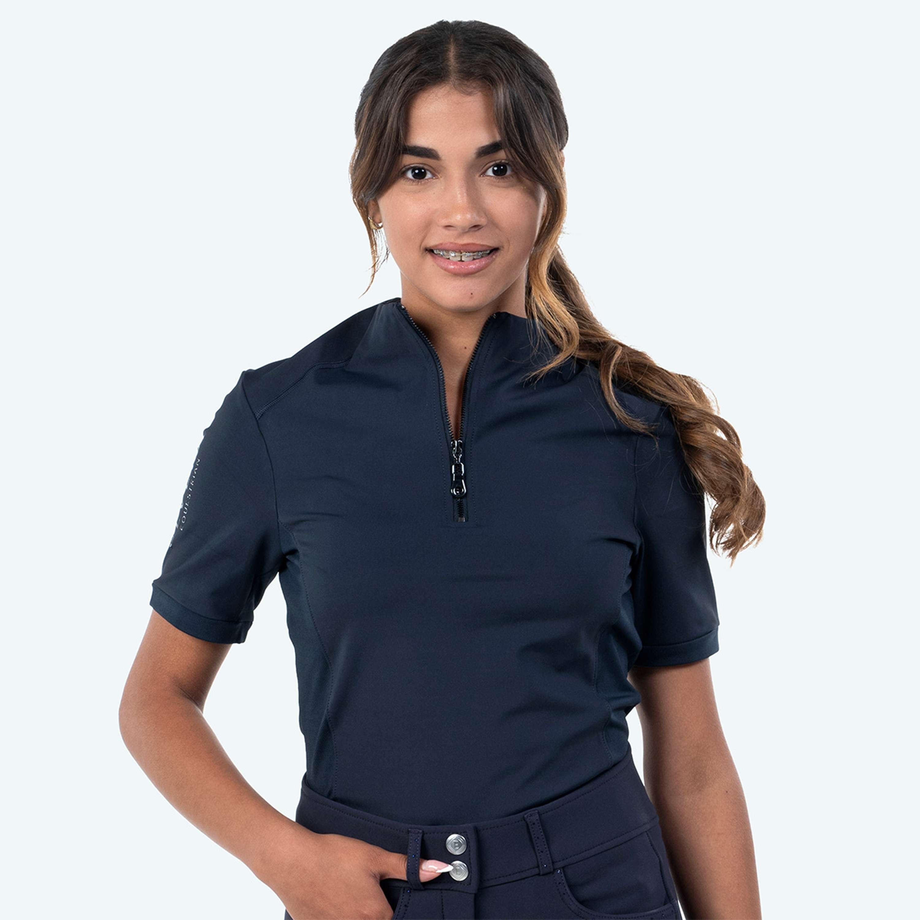 Elvera Equestrian Camiseta de entrenamiento EEVexa Manga Corta Navy