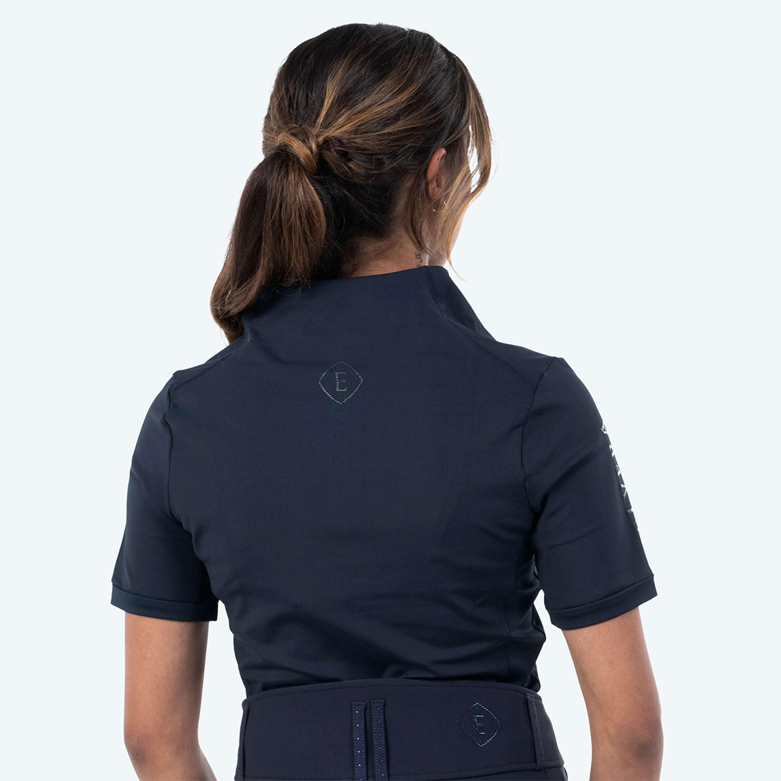 Elvera Equestrian Camiseta de entrenamiento EEVexa Manga Corta Navy