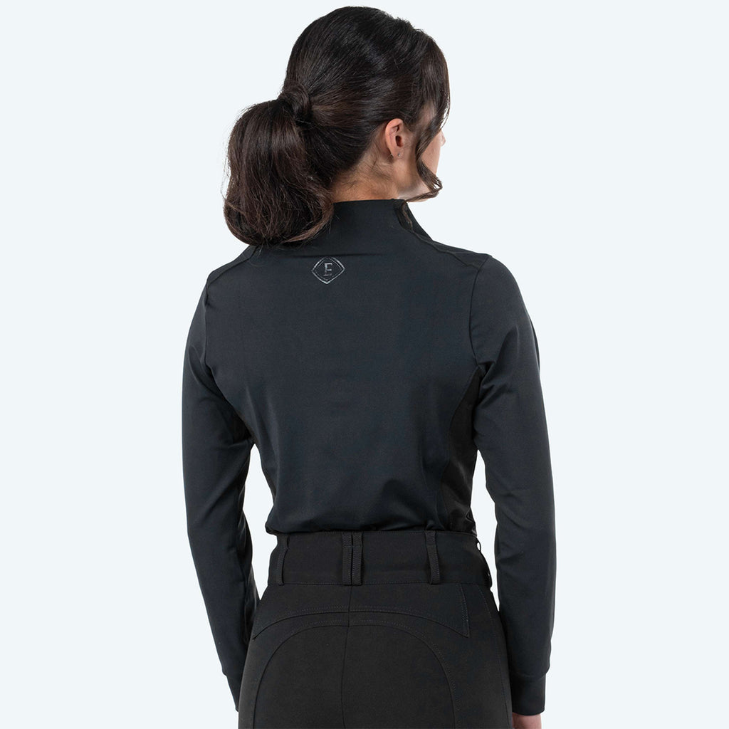 Elvera Equestrian Camiseta de entrenamiento EEMexa Manga Larga Negro