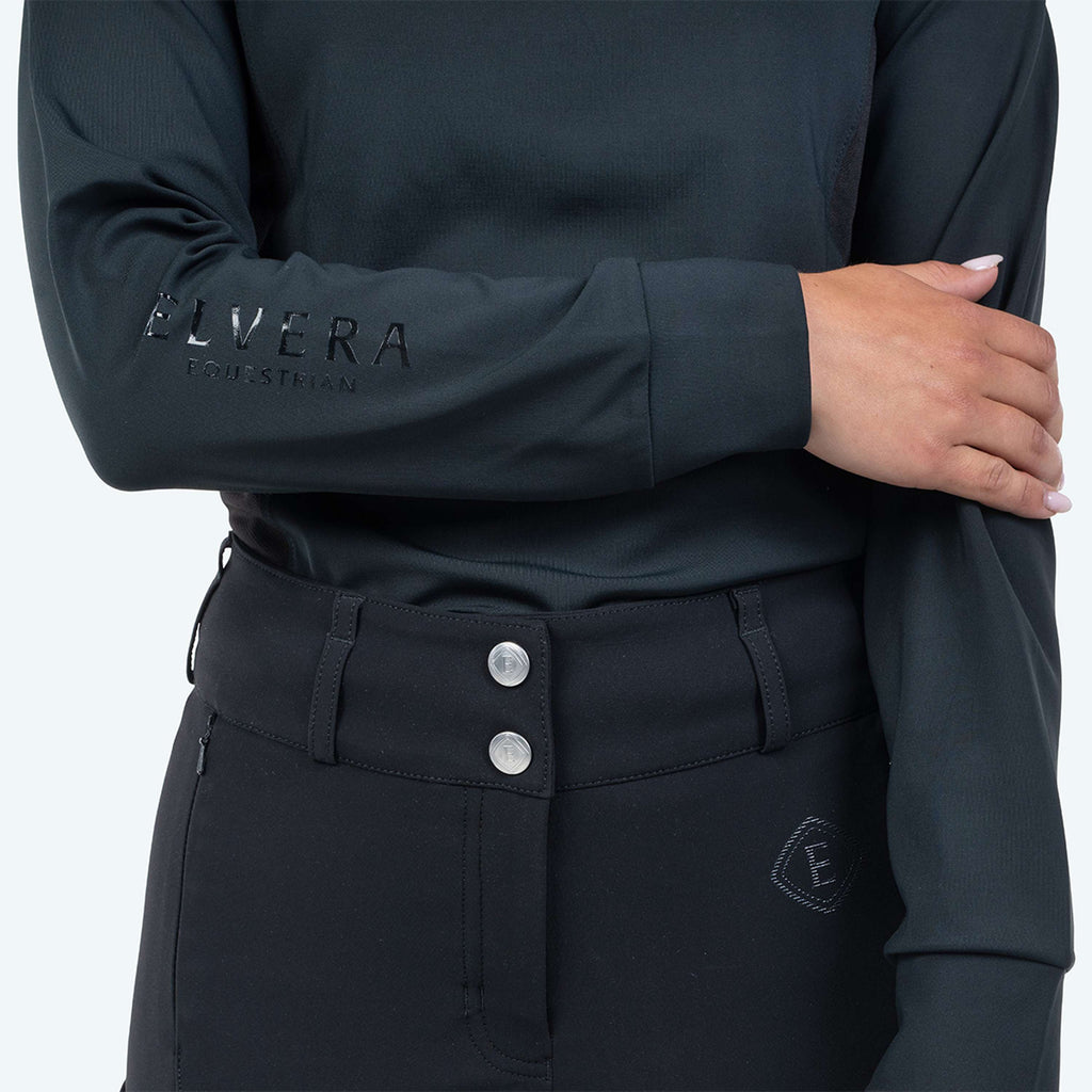 Elvera Equestrian Camiseta de entrenamiento EEMexa Manga Larga Negro