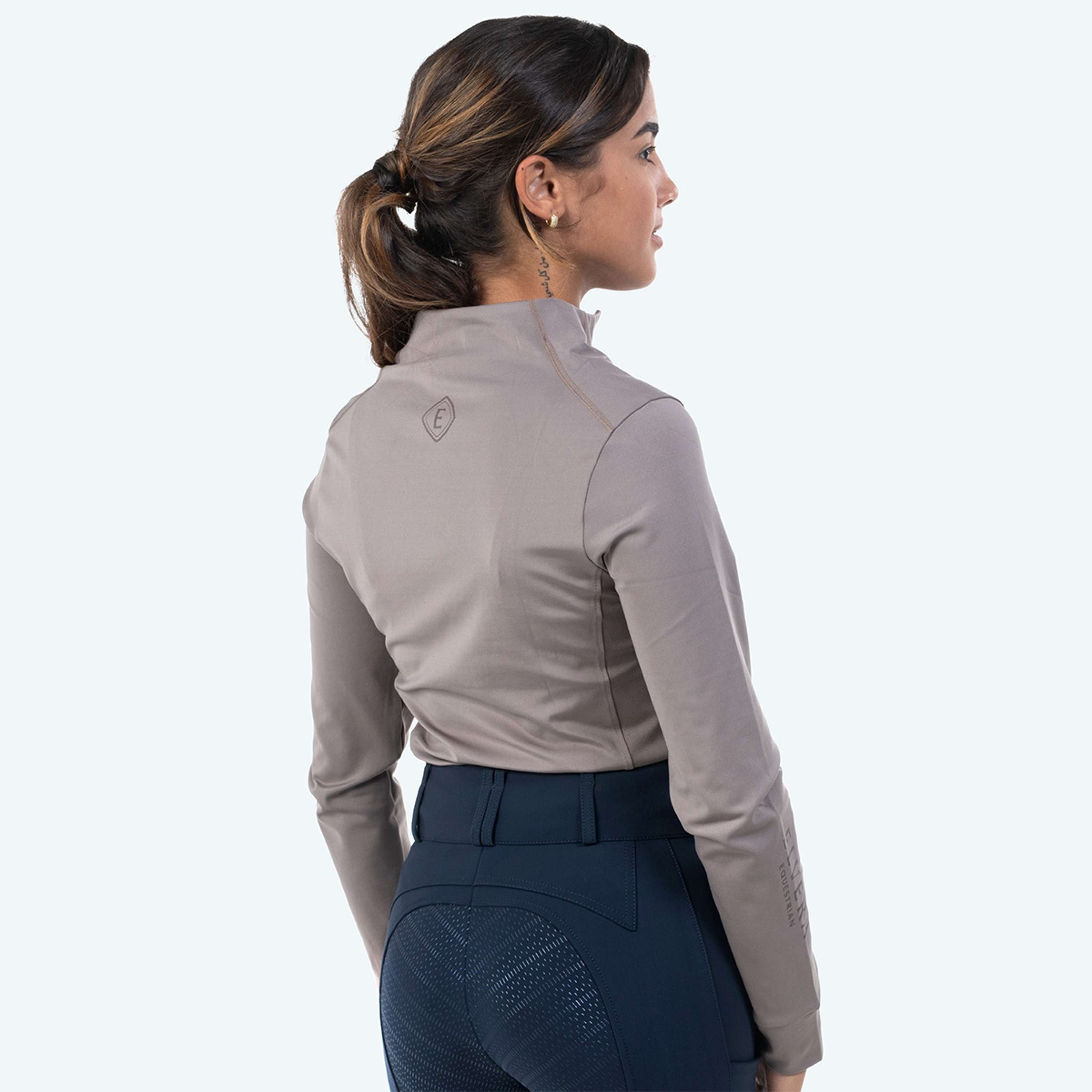 Elvera Equestrian Camiseta de entrenamiento EEMexa Manga Larga Walnuss