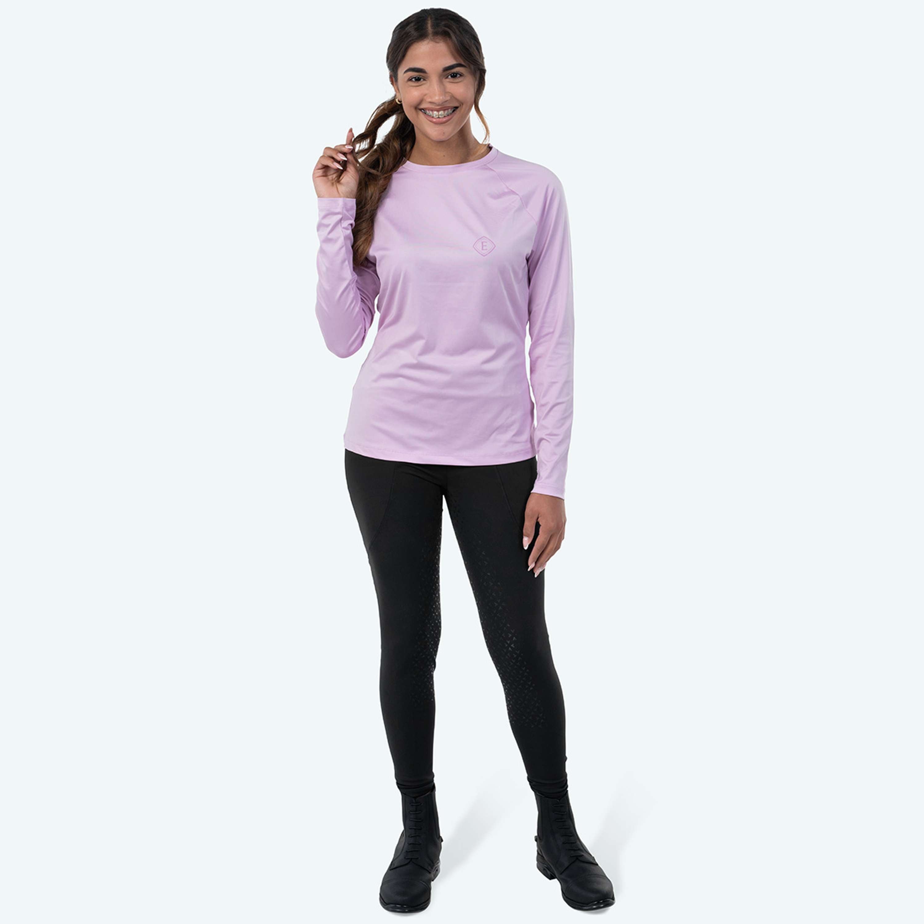 Elvera Equestrian Camiseta de rendimiento EELunara Lila Purple