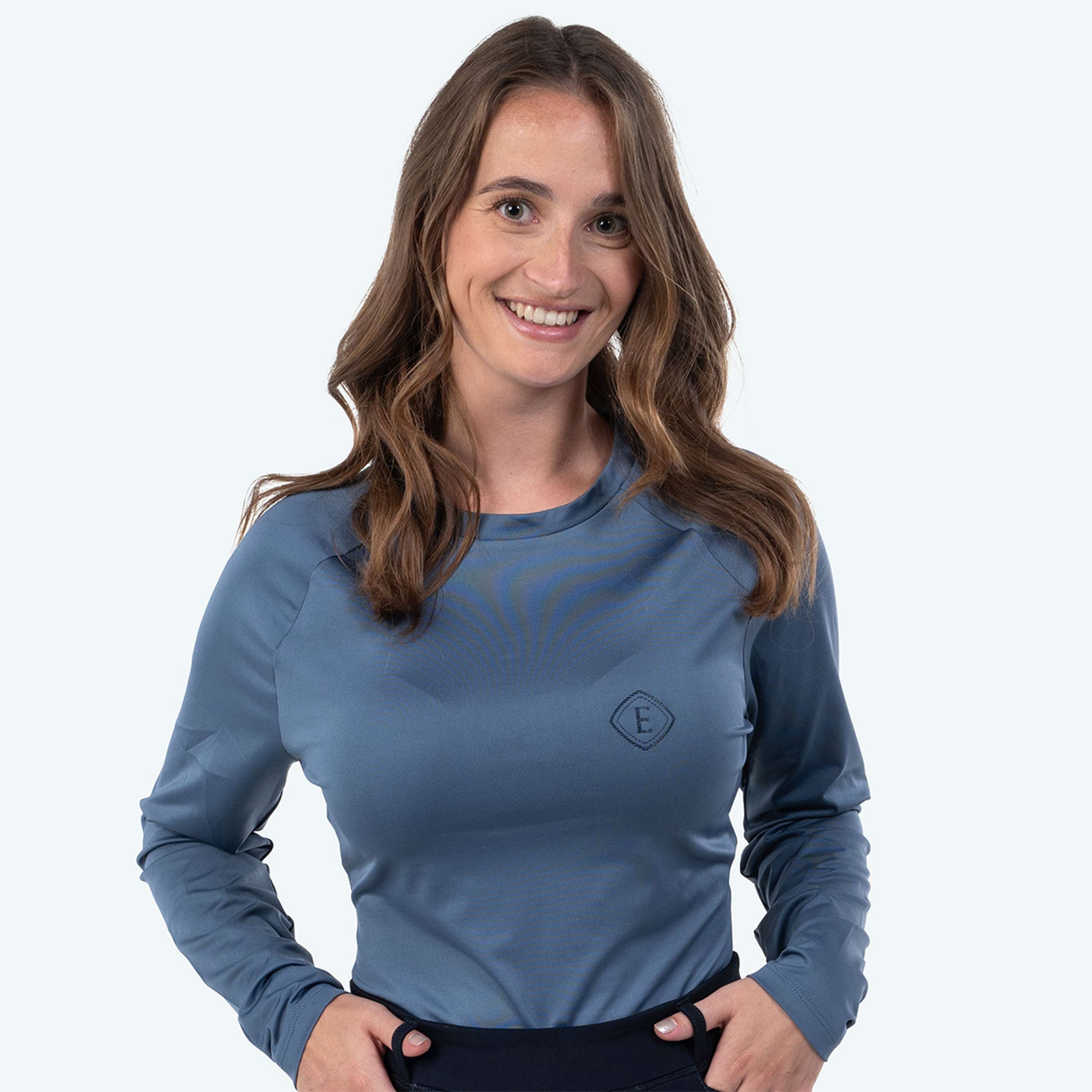 Elvera Equestrian Camiseta de rendimiento EELunara Dove Blue
