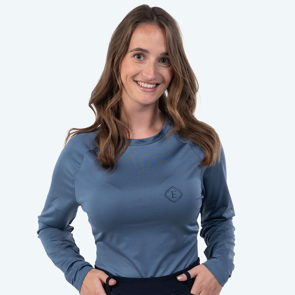 Elvera Equestrian Camiseta de rendimiento EELunara Dove Blue