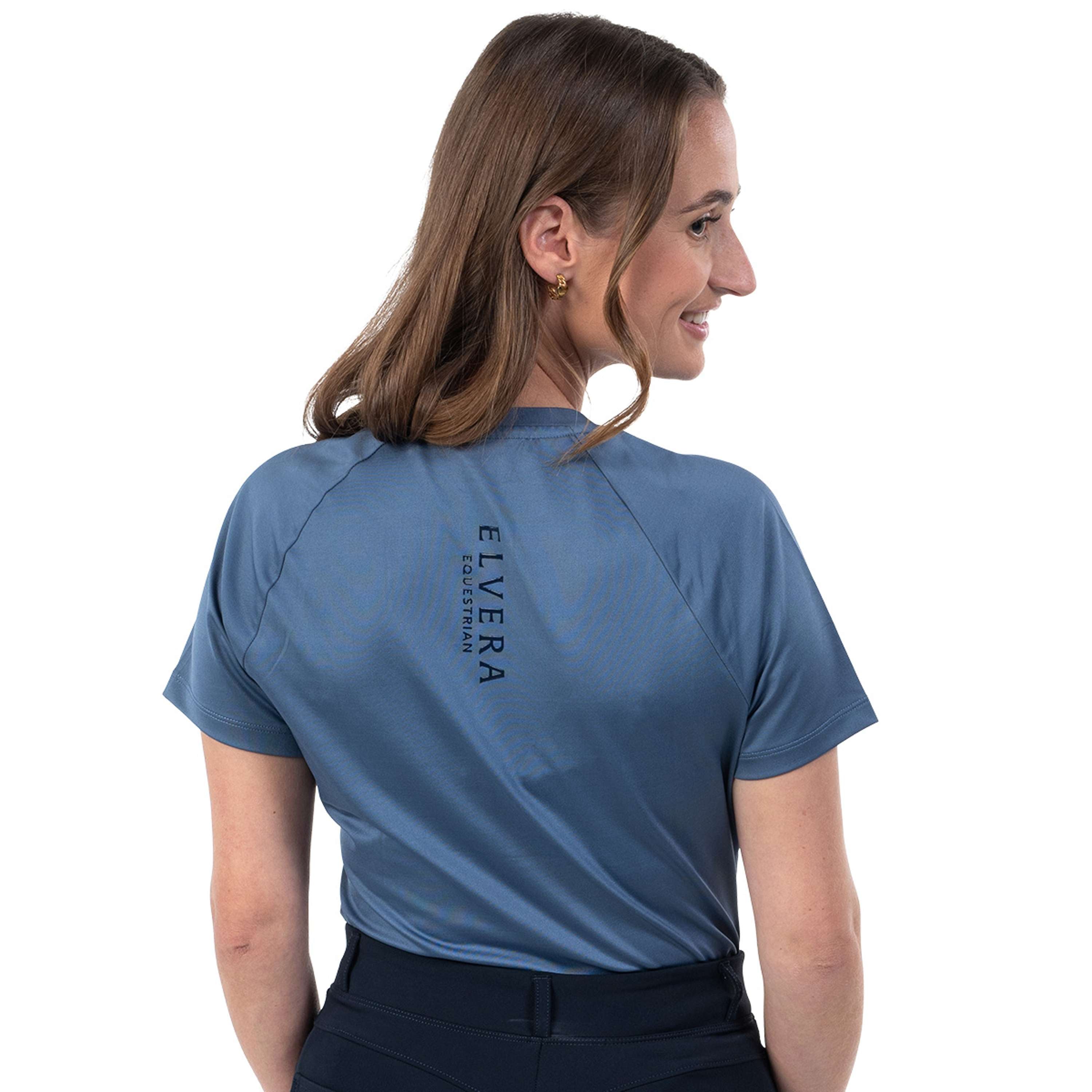 Elvera Equestrian Camiseta de rendimiento EENova Dove Blue