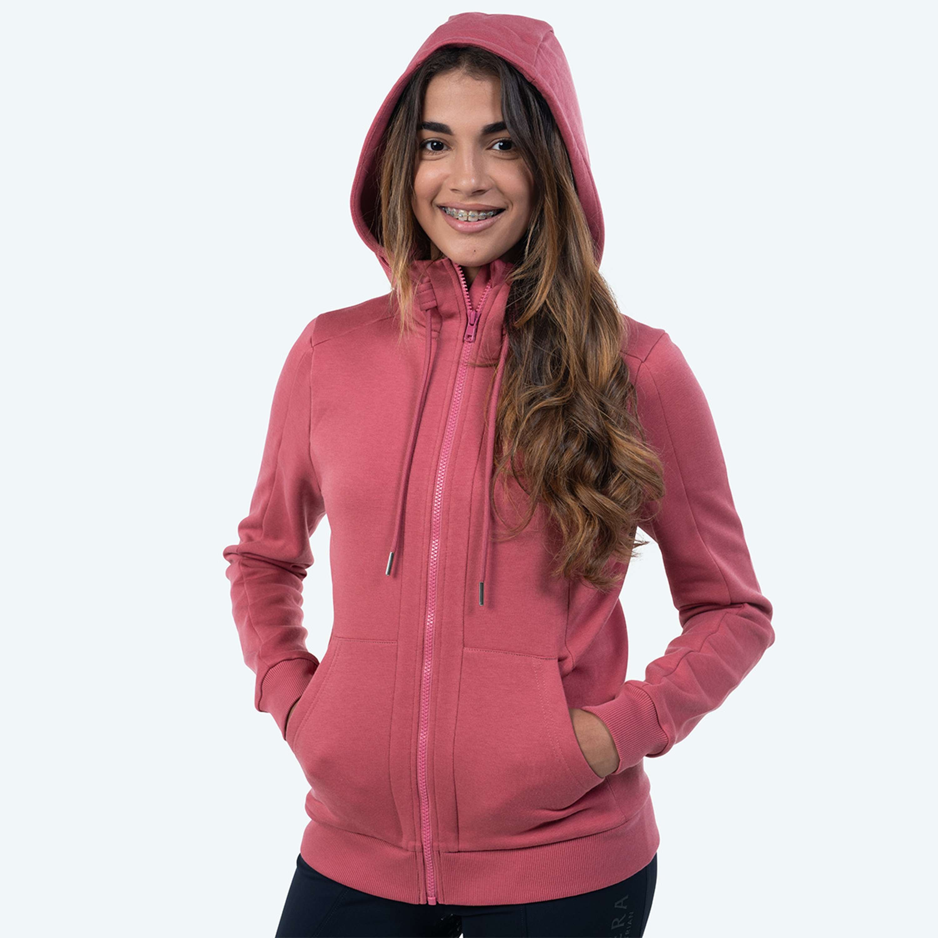 Elvera Equestrian Sudadera con capucha y cremallera EEValera Mauve Wood