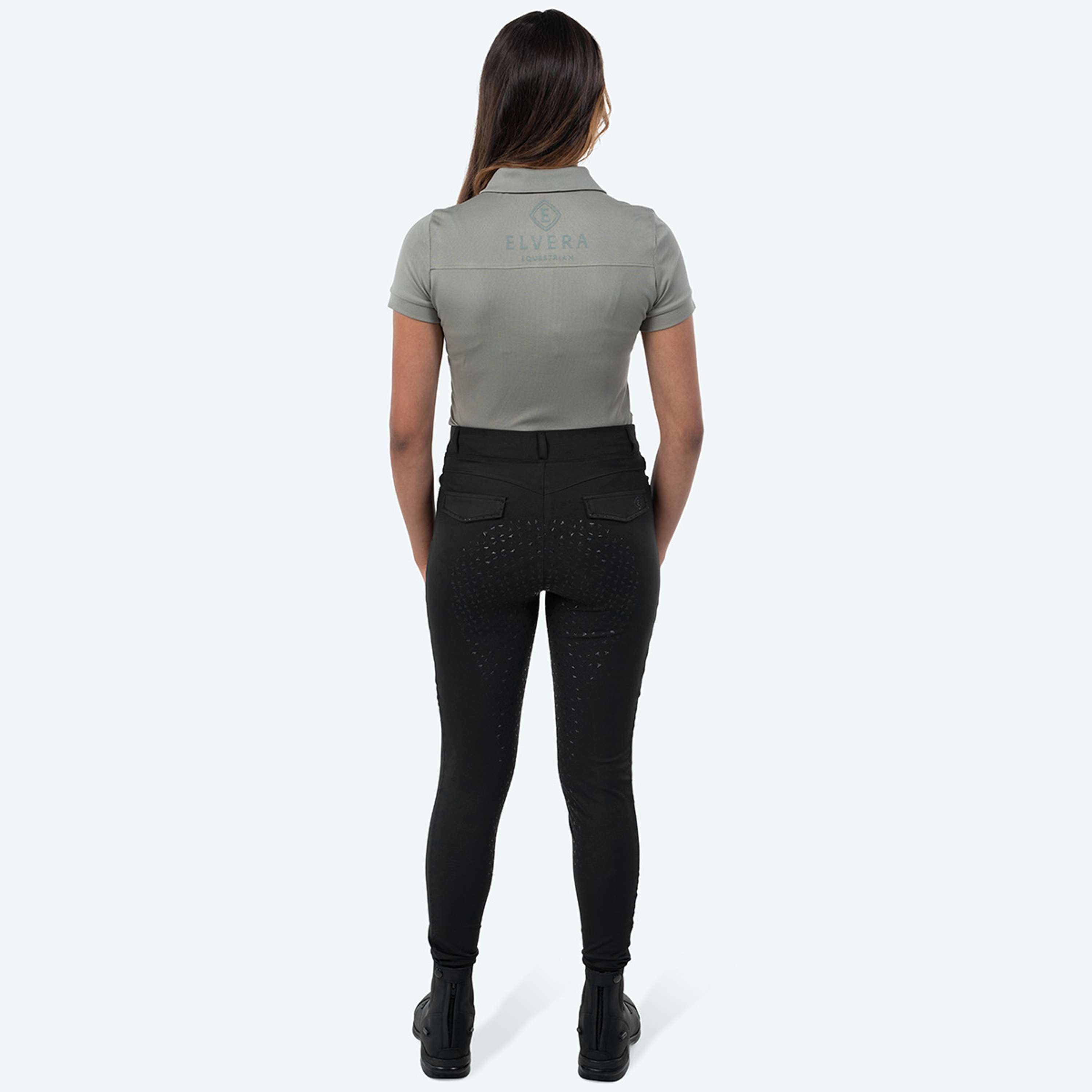 Elvera Equestrian Legging de Equitación Motion Bling Solid Black