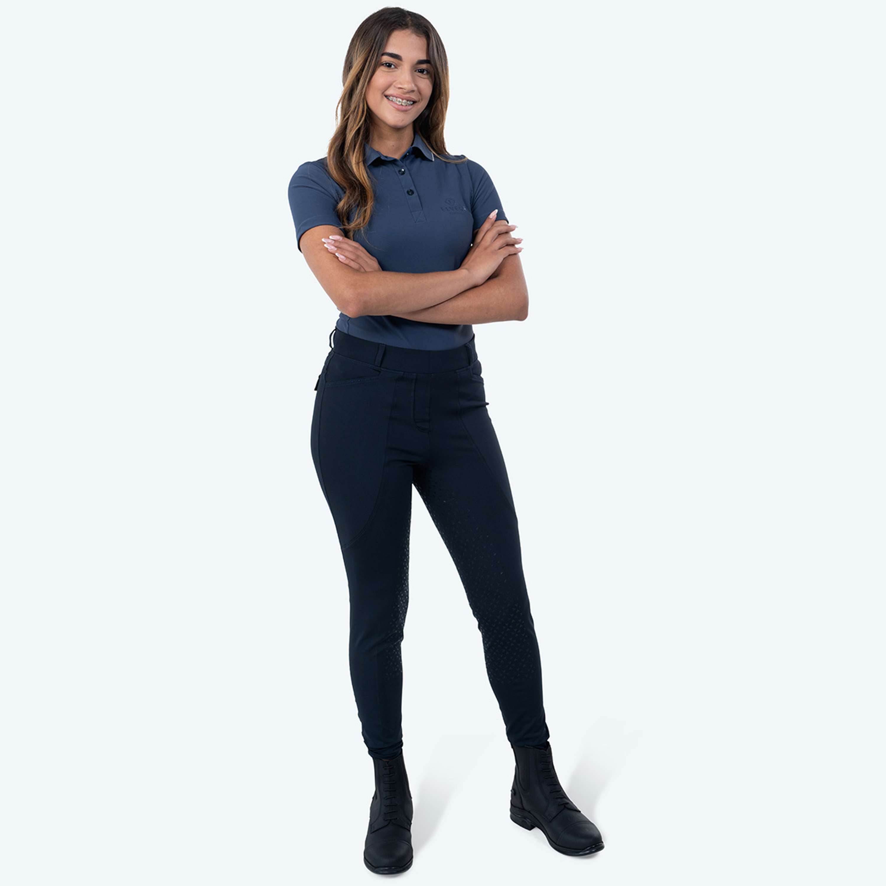 Elvera Equestrian Legging de Equitación Motion Bling Sky Captain
