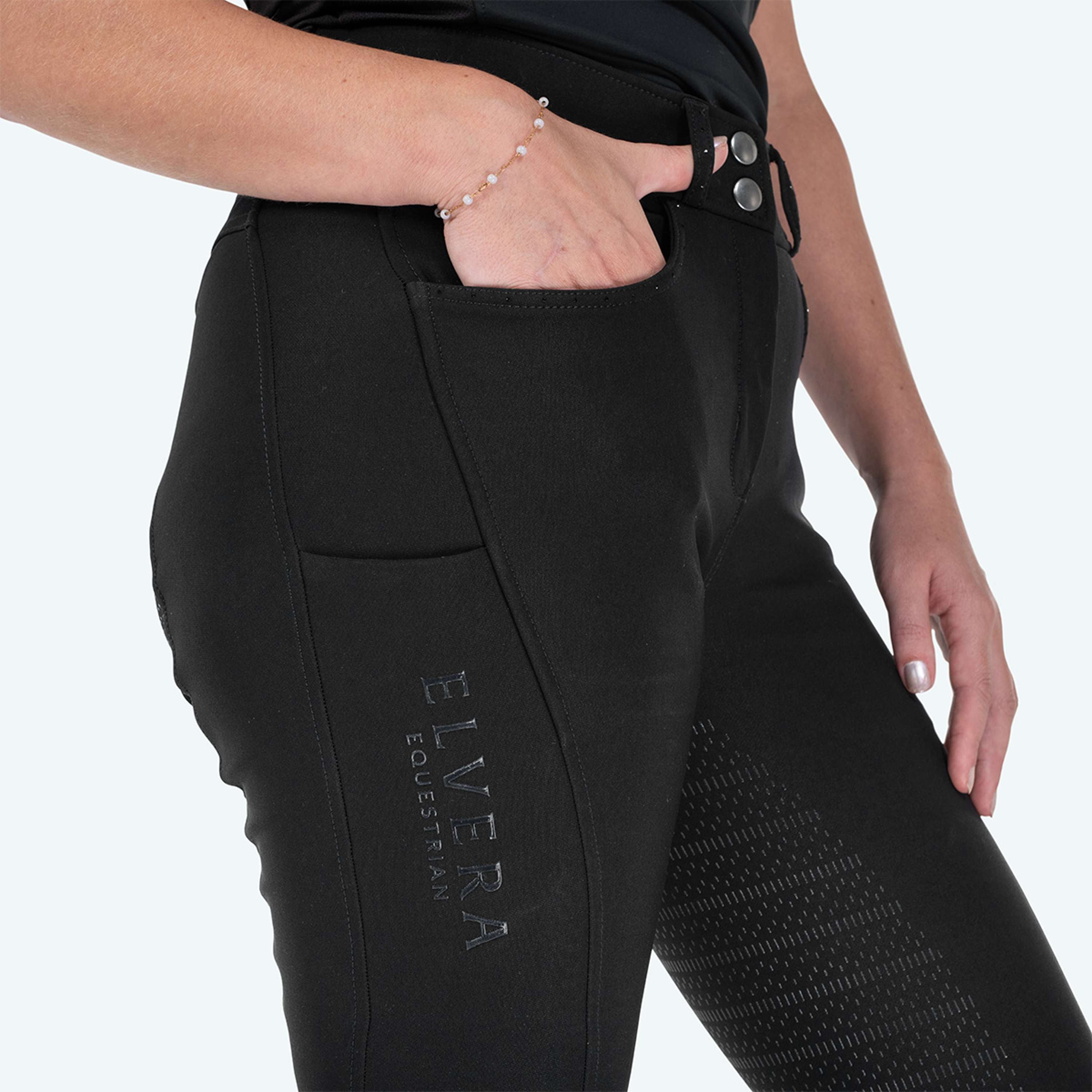 Elvera Equestrian Pantalón de Equitación Performance Bling Negro