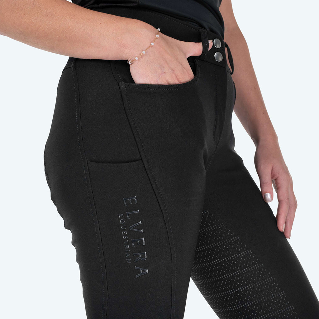 Elvera Equestrian Pantalón de Equitación Performance Bling Negro