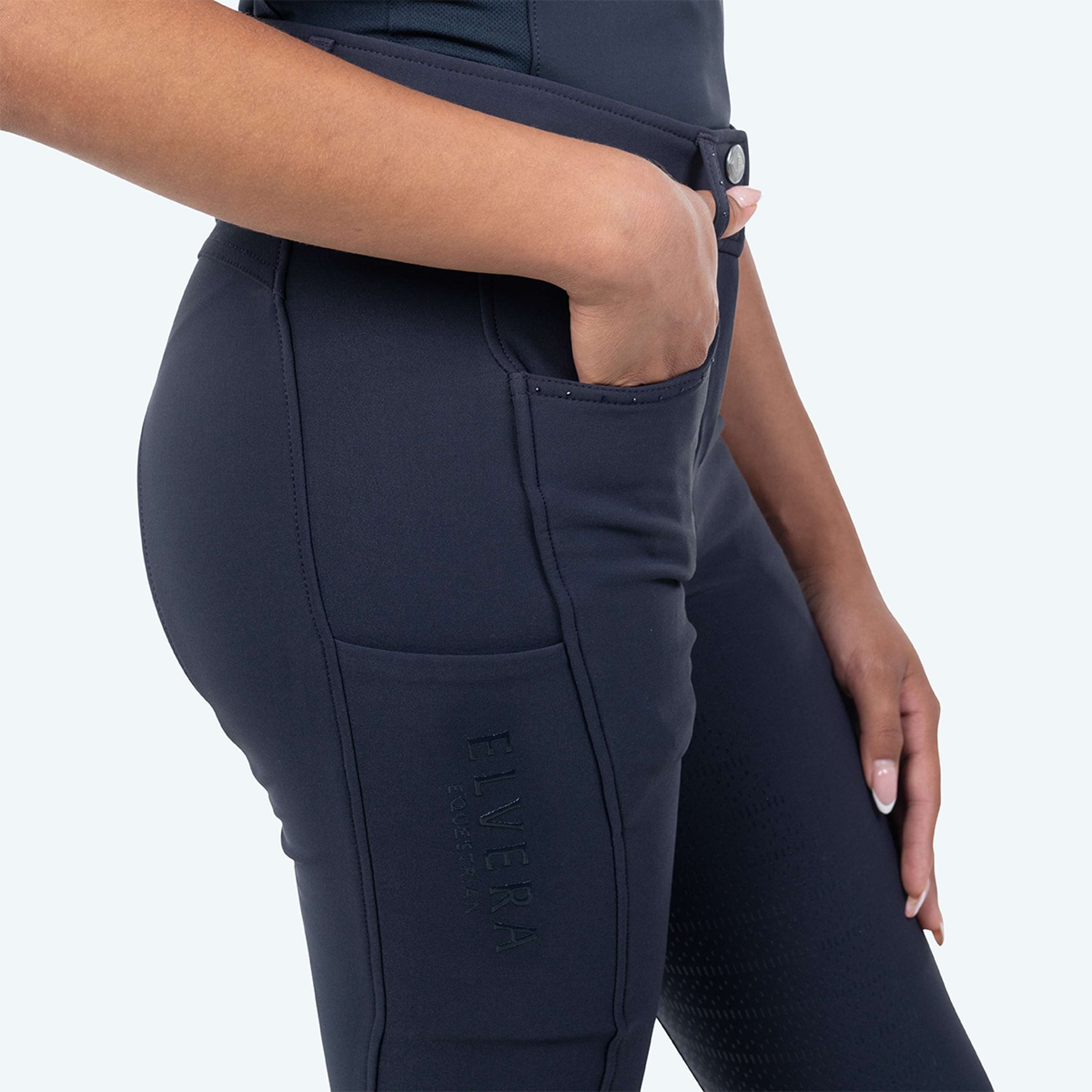 Elvera Equestrian Pantalón de Equitación Performance Bling Kings Navy