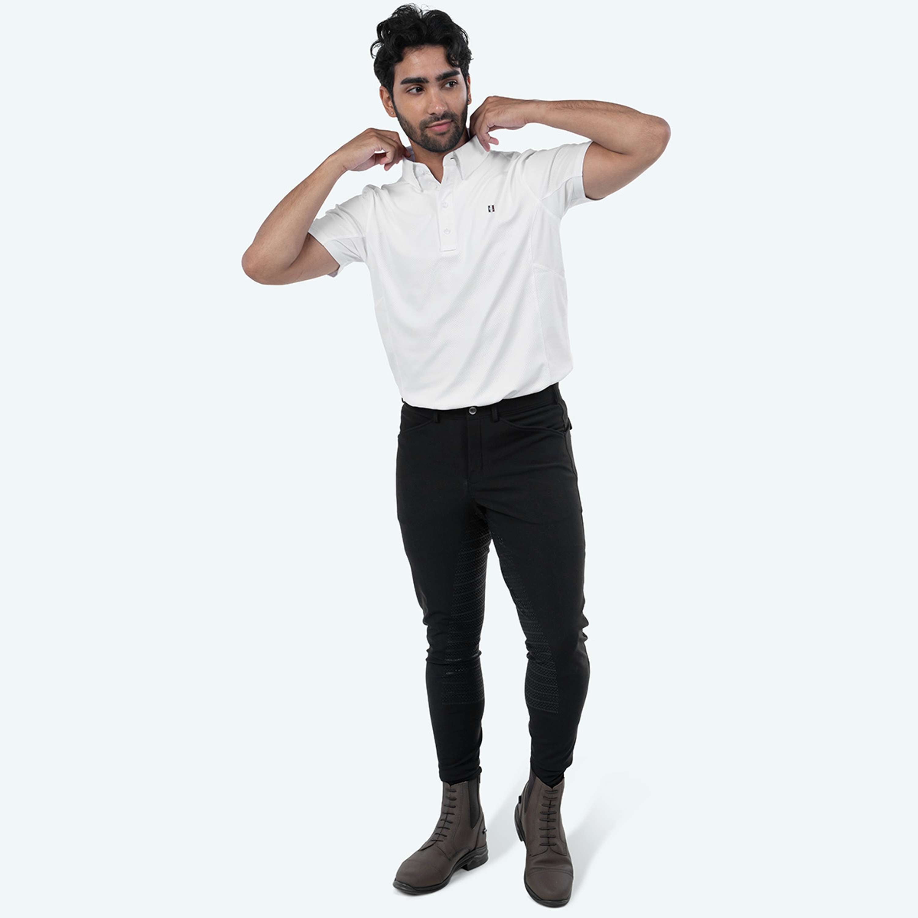 Elvera Equestrian Pantalón de Equitación Dual Core Pro Hombres Negro