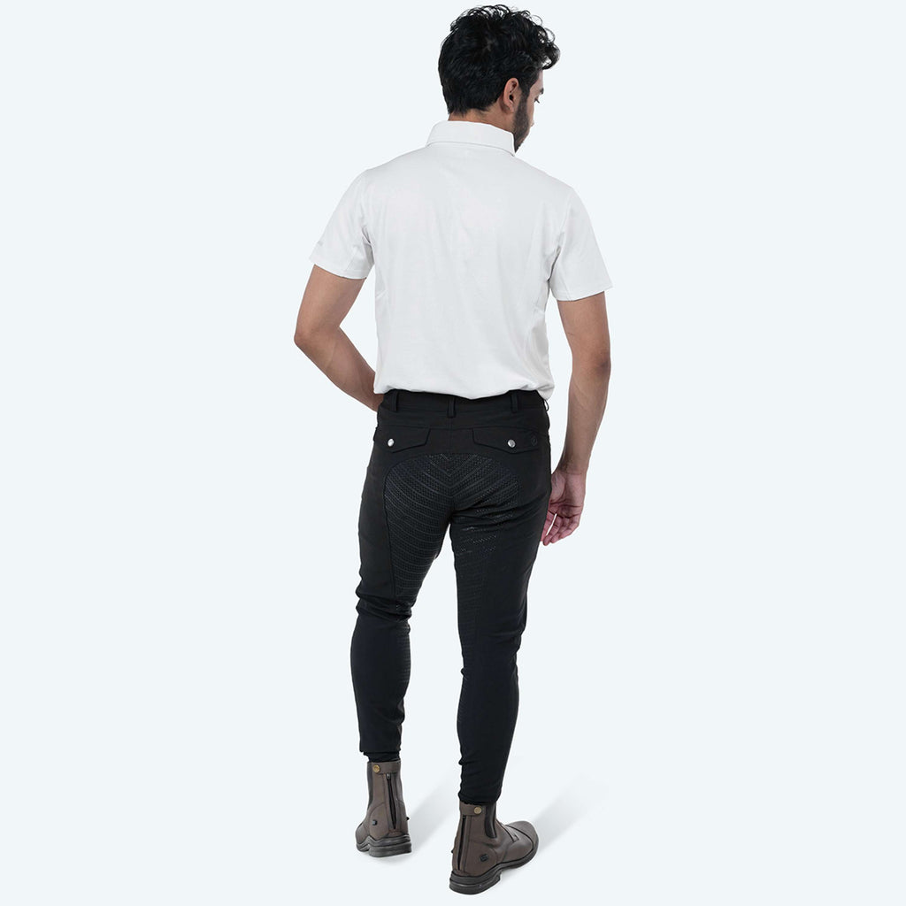 Elvera Equestrian Pantalón de Equitación Dual Core Pro Hombres Negro