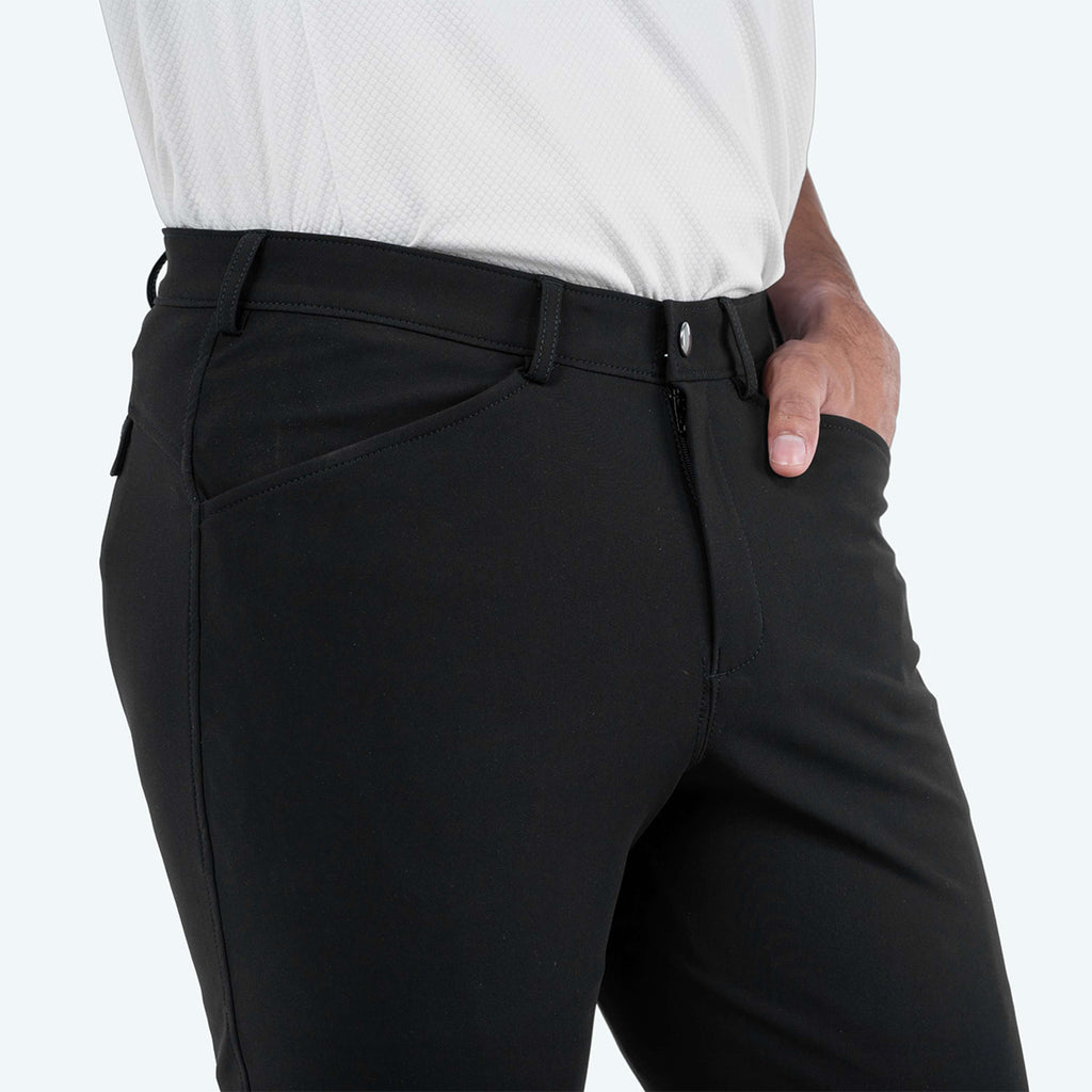 Elvera Equestrian Pantalón de Equitación Dual Core Pro Half Seat Hombres Negro