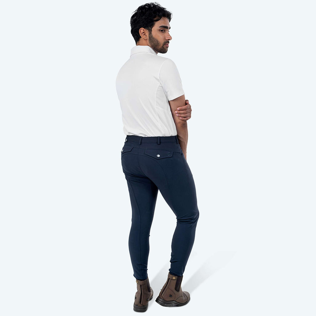 Elvera Equestrian Pantalón de Equitación Dual Core Pro Half Seat Hombres Salute
