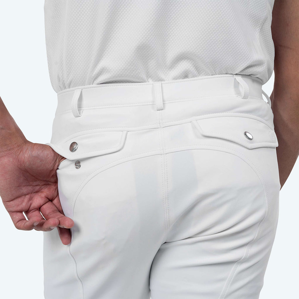 Elvera Equestrian Pantalón de Equitación Sensitive Pro Half Seat Hombres Blanco