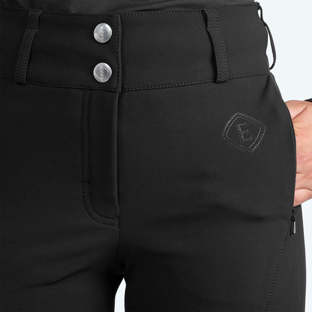 Elvera Equestrian Pantalón de Equitación Dual Core Pro Half Seat Negro