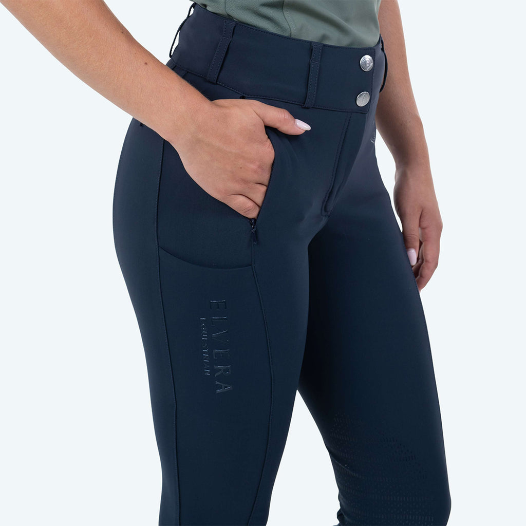 Elvera Equestrian Pantalón de Equitación Dual Core Pro Half Seat Salute