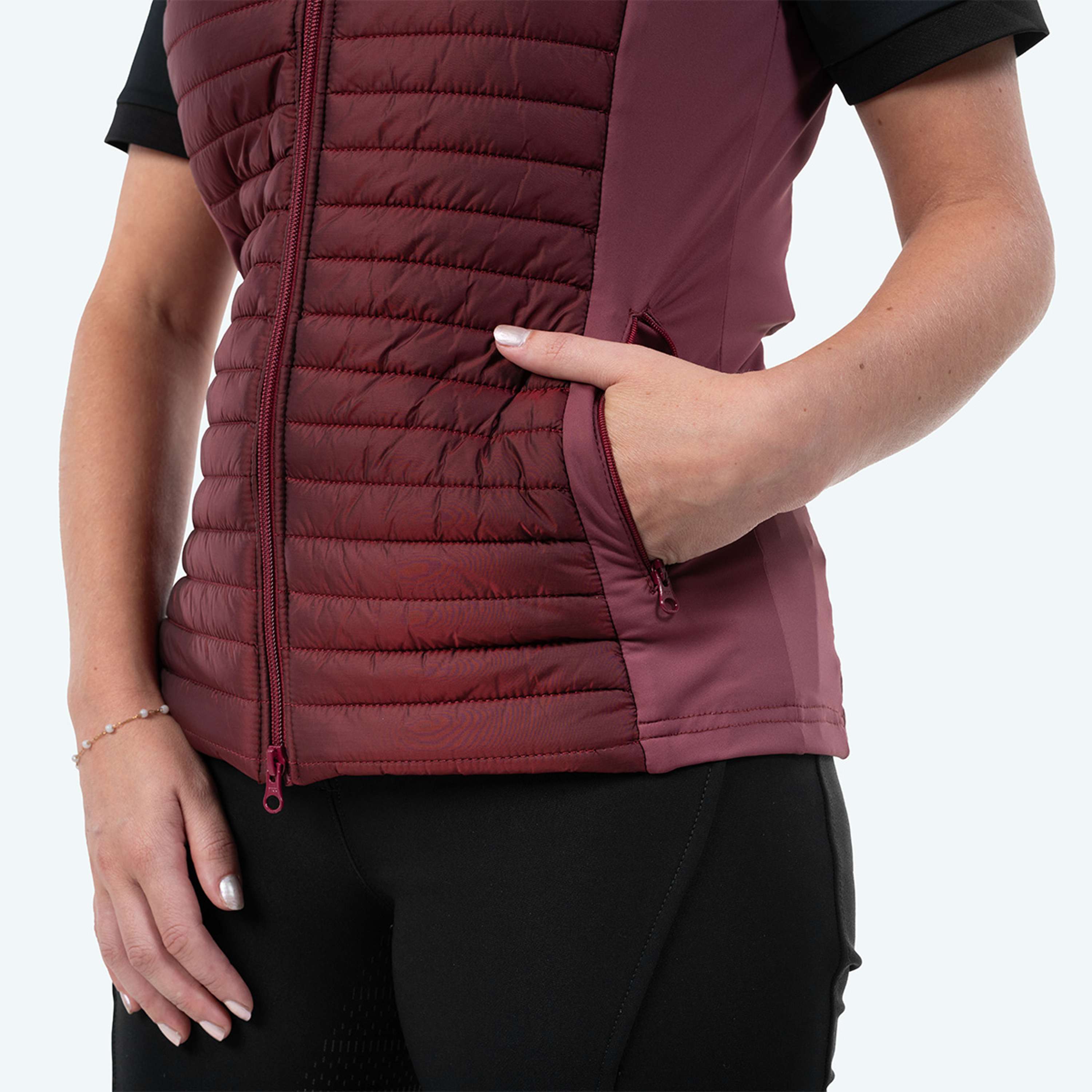 Elvera Equestrian Chaleco EEBaroness Metalic Burgundy
