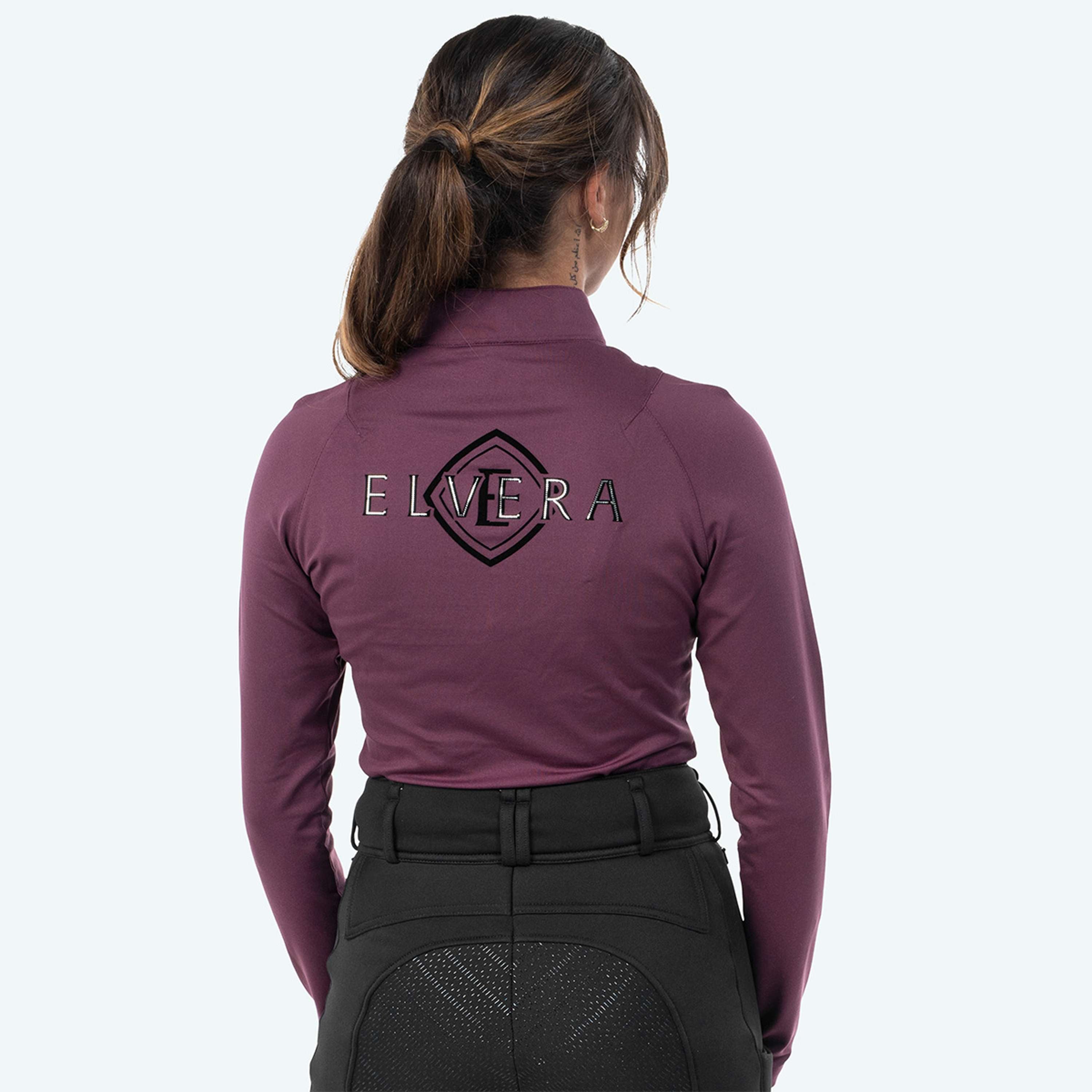 Elvera Equestrian Camiseta de entrenamiento EEChanel Aubergine
