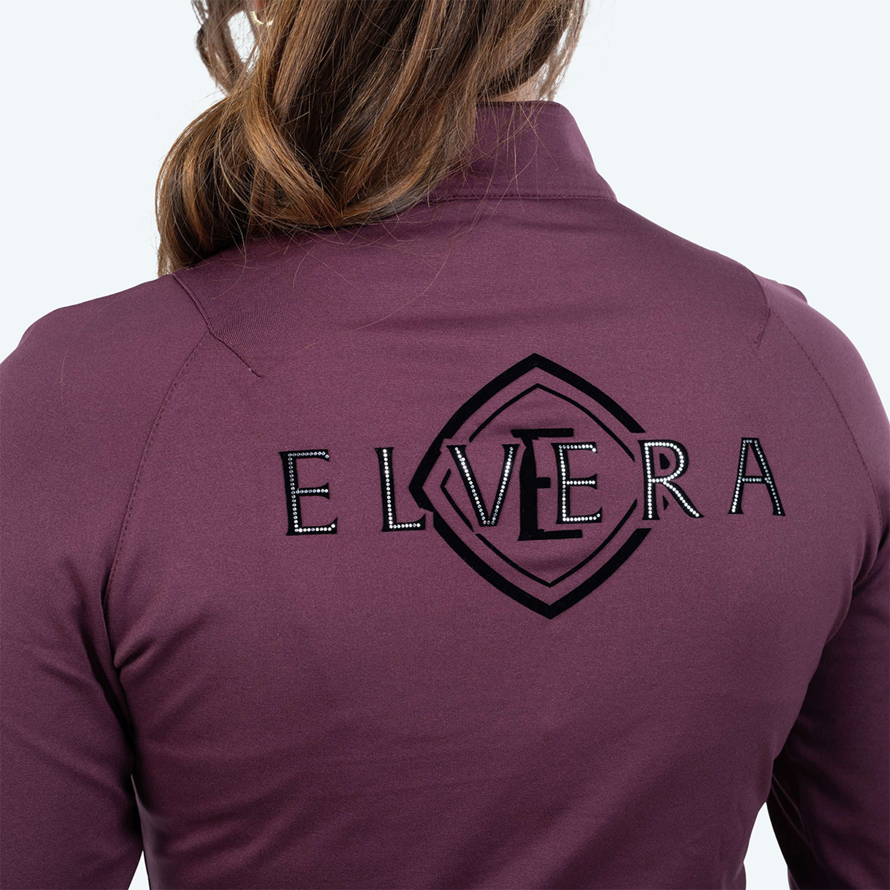 Elvera Equestrian Camiseta de entrenamiento EEChanel Aubergine