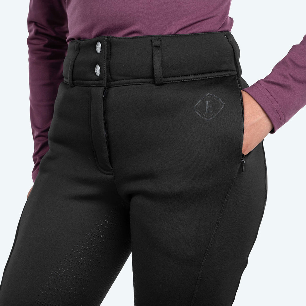 Elvera Equestrian Pantalón de Equitación Teddy Winter Pro Negro