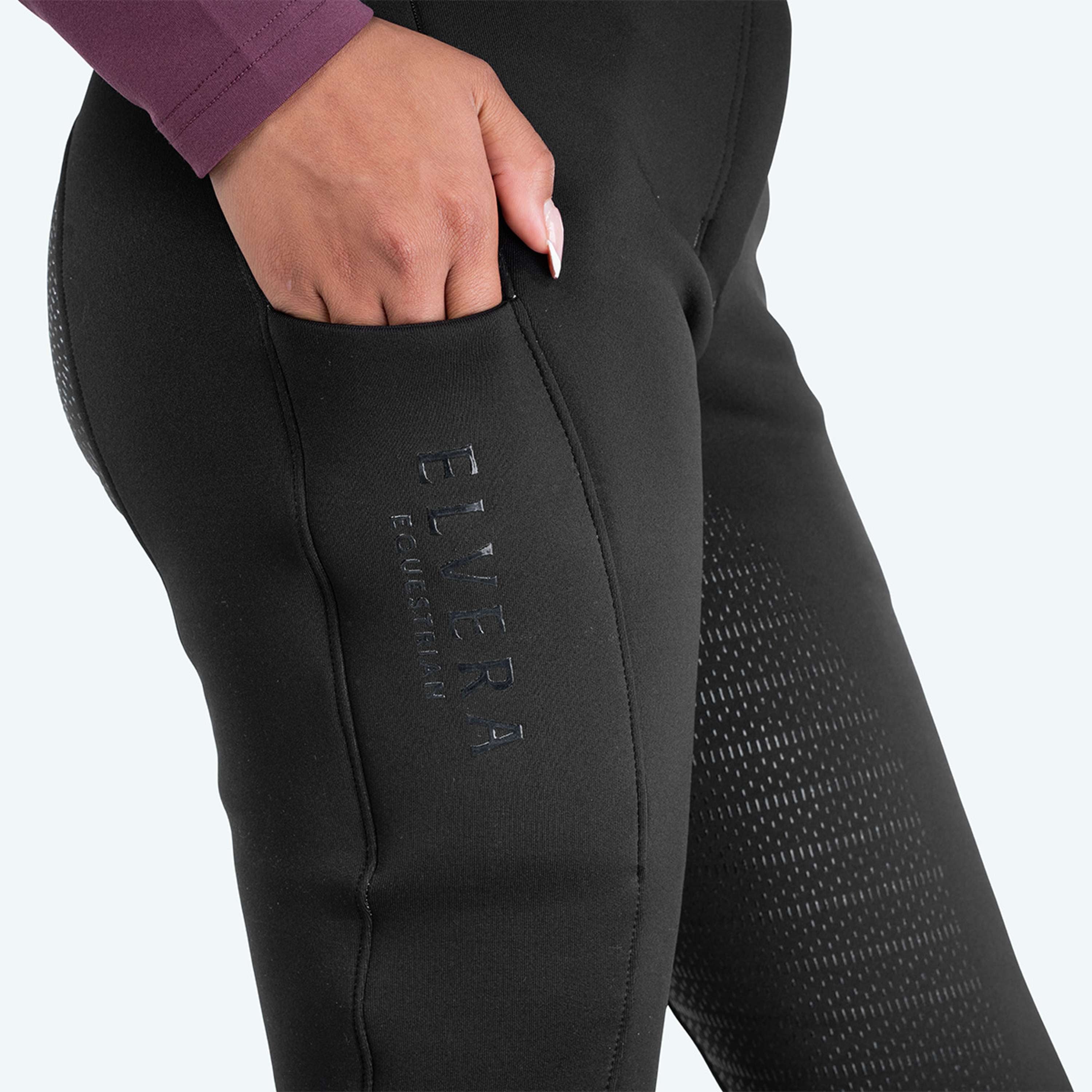 Elvera Equestrian Pantalón de Equitación Teddy Winter Pro Negro