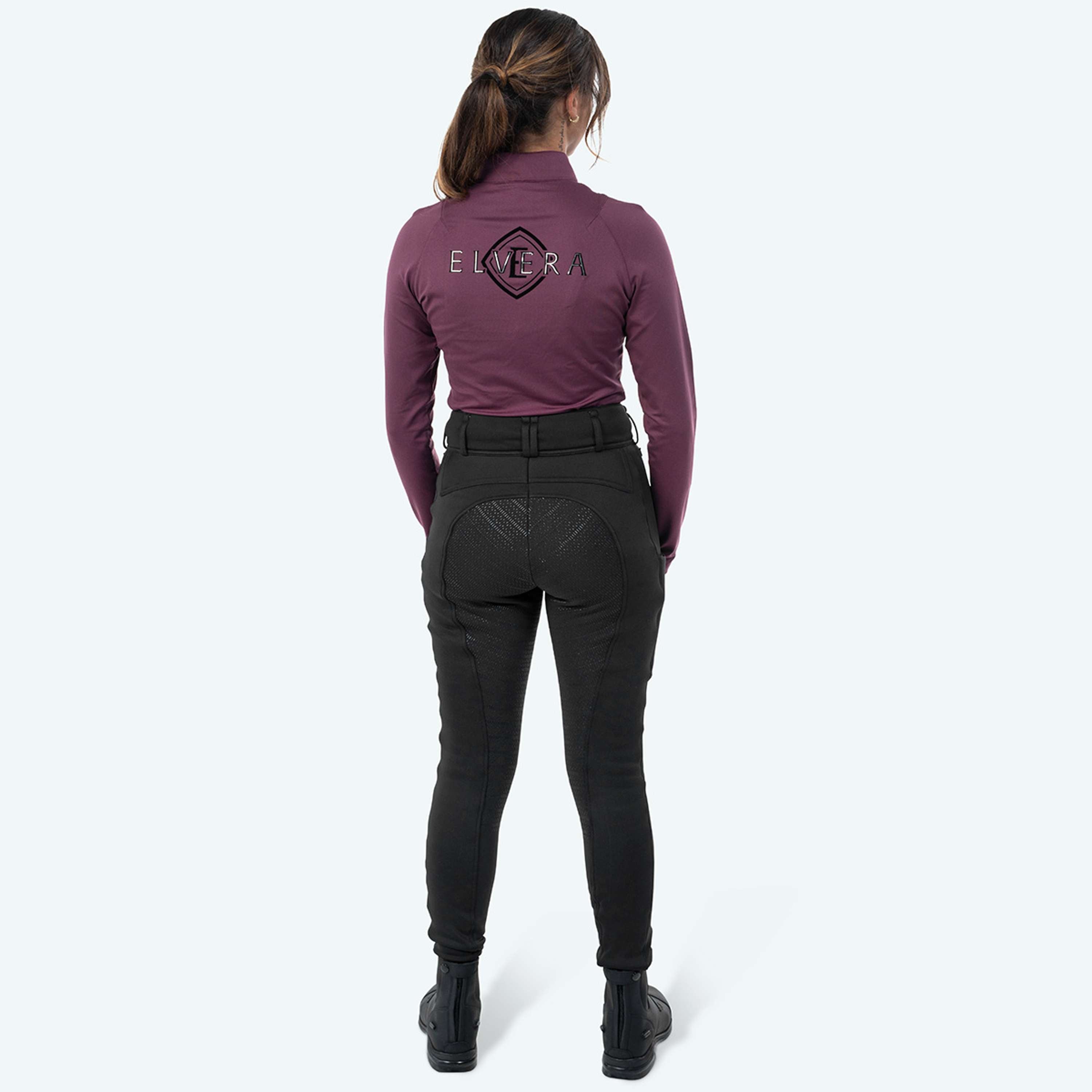 Elvera Equestrian Pantalón de Equitación Teddy Winter Pro Negro