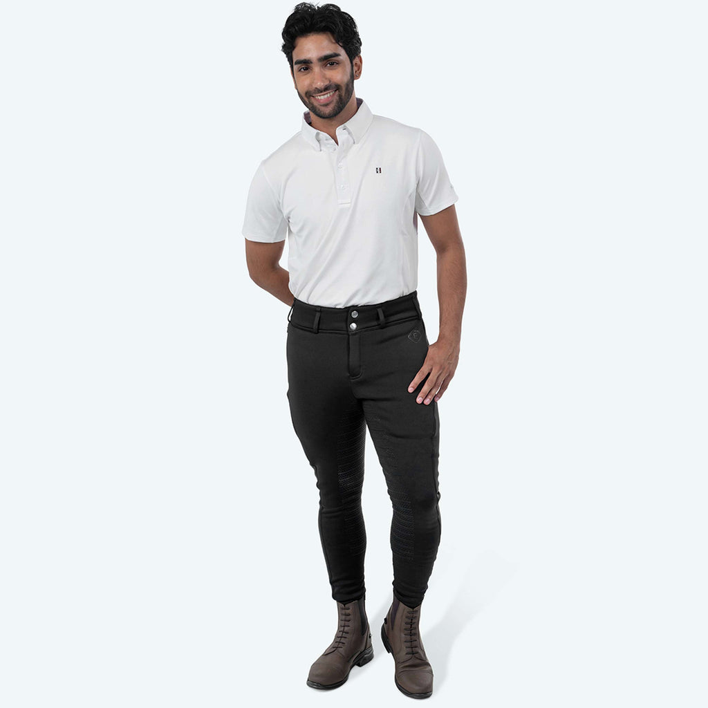Elvera Equestrian Pantalón de Equitación Teddy Winter Pro Hombres Negro