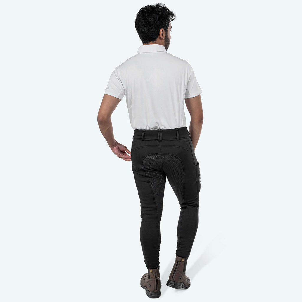 Elvera Equestrian Pantalón de Equitación Teddy Winter Pro Hombres Negro