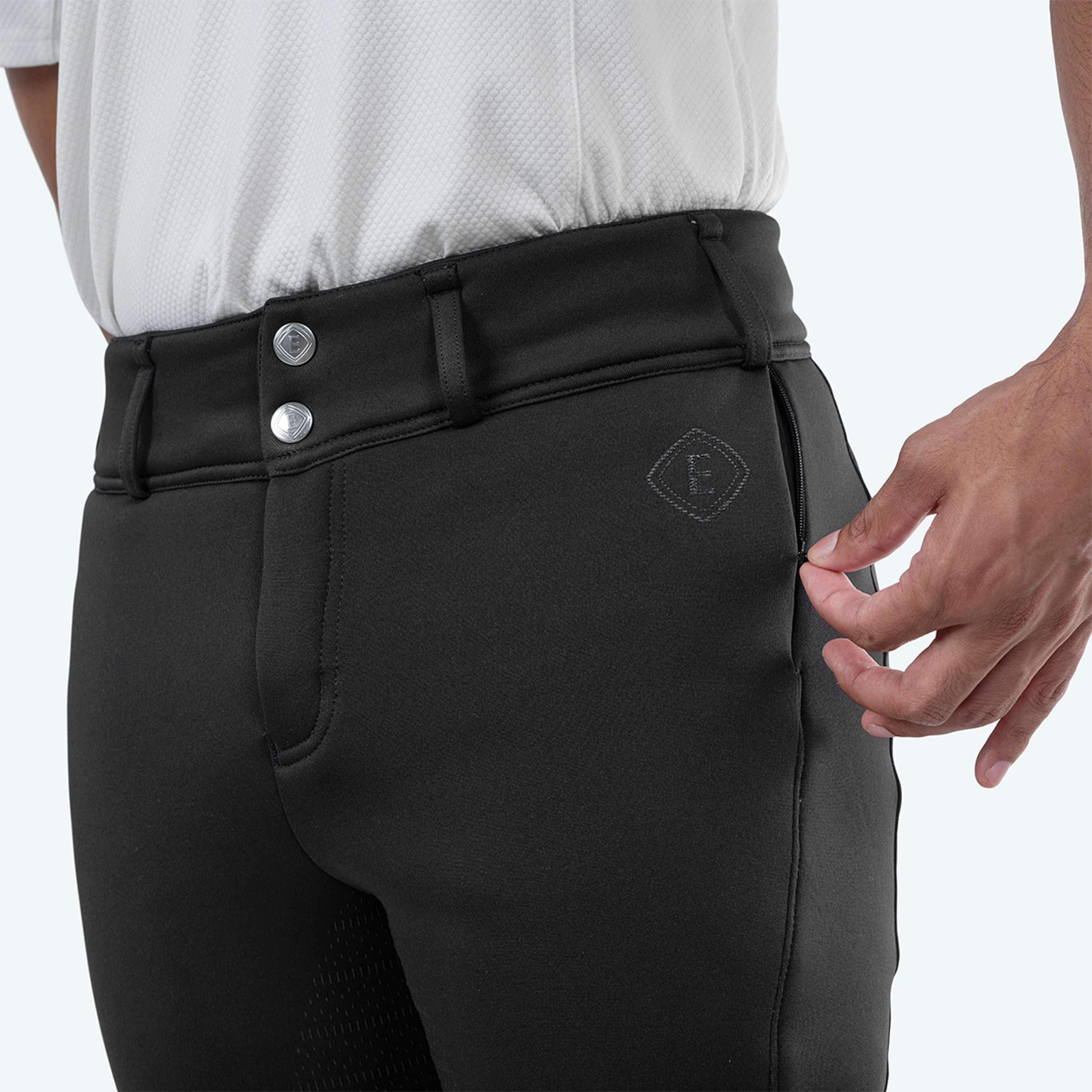 Elvera Equestrian Pantalón de Equitación Teddy Winter Pro Hombres Negro