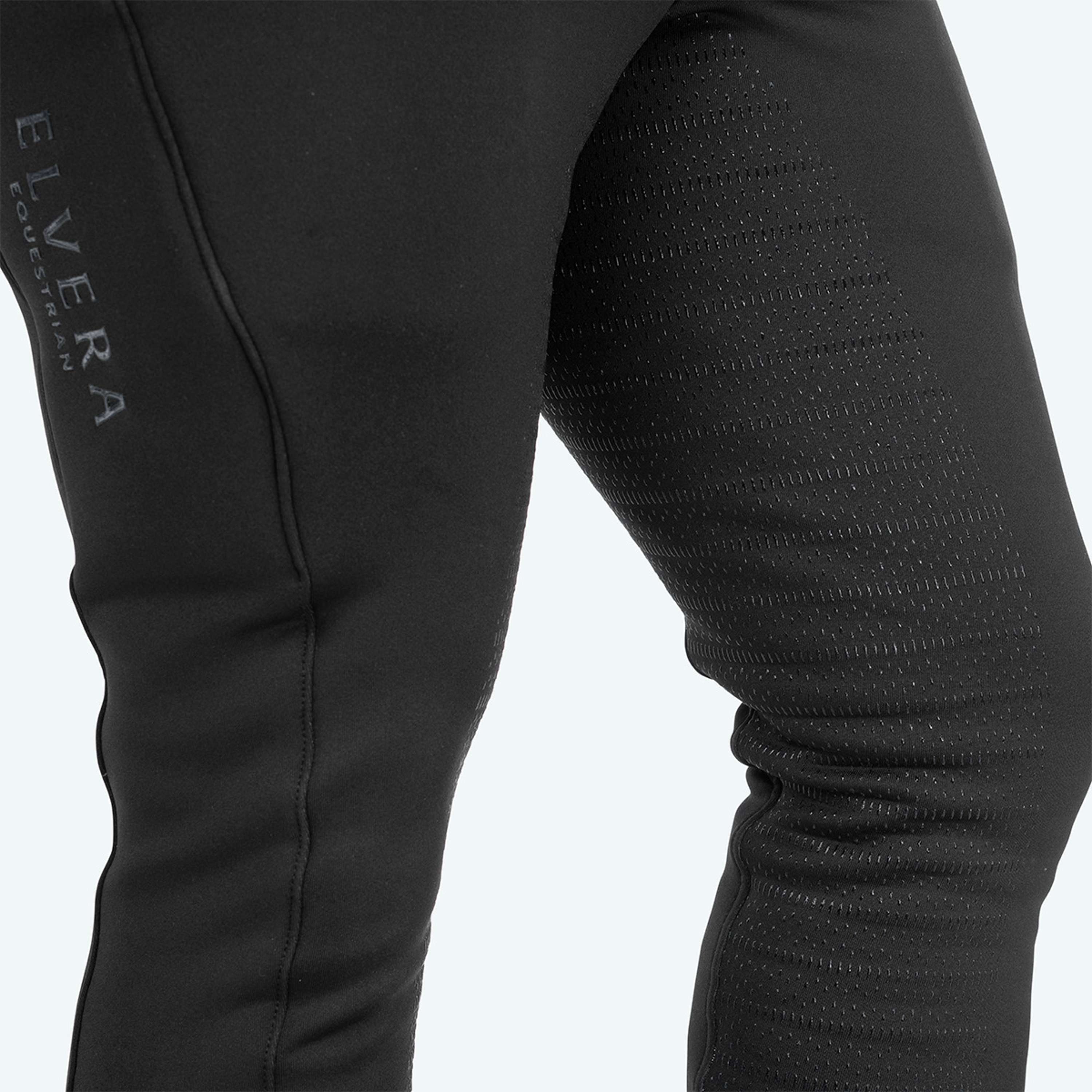 Elvera Equestrian Pantalón de Equitación Teddy Winter Pro Hombres Negro