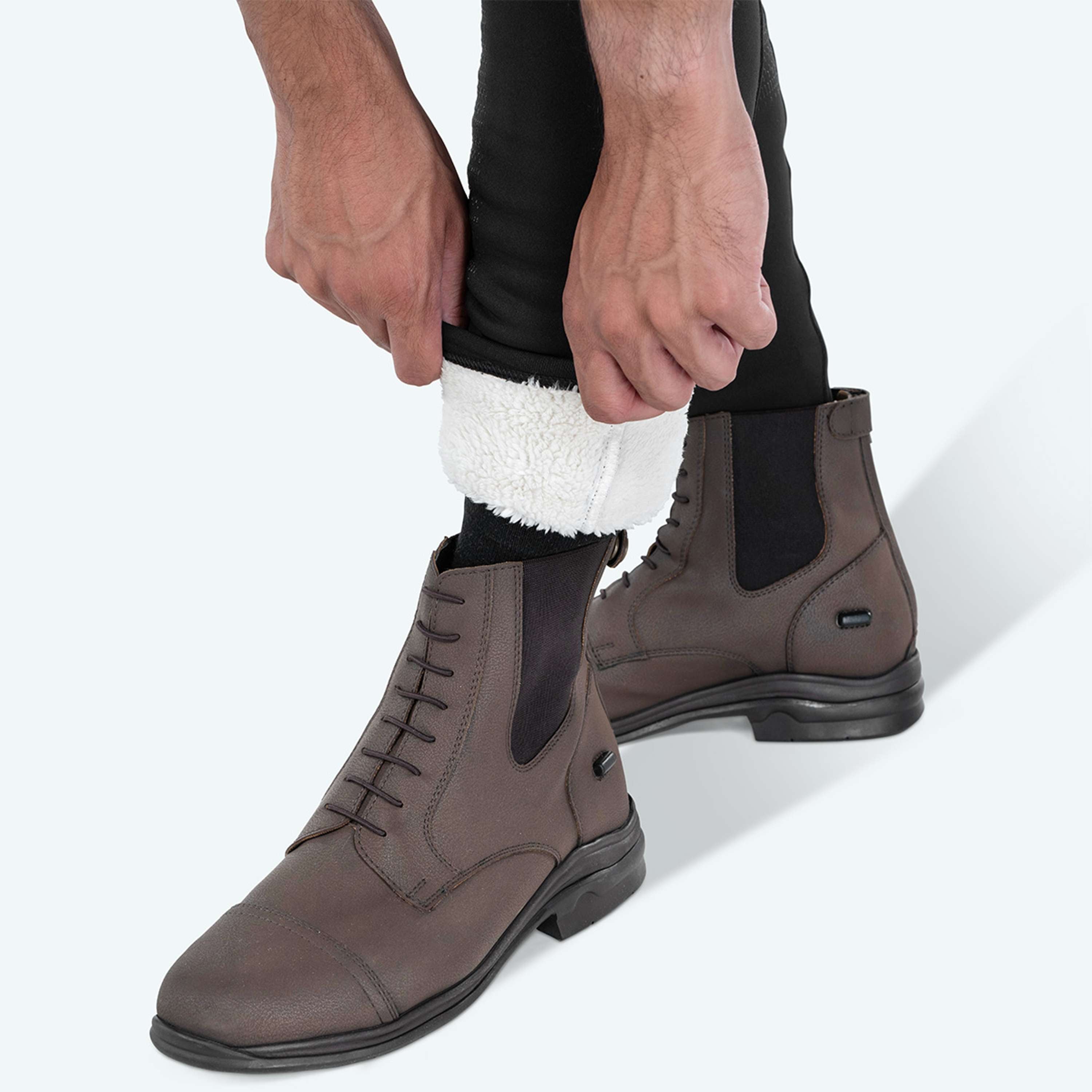 Elvera Equestrian Pantalón de Equitación Teddy Winter Pro Hombres Negro