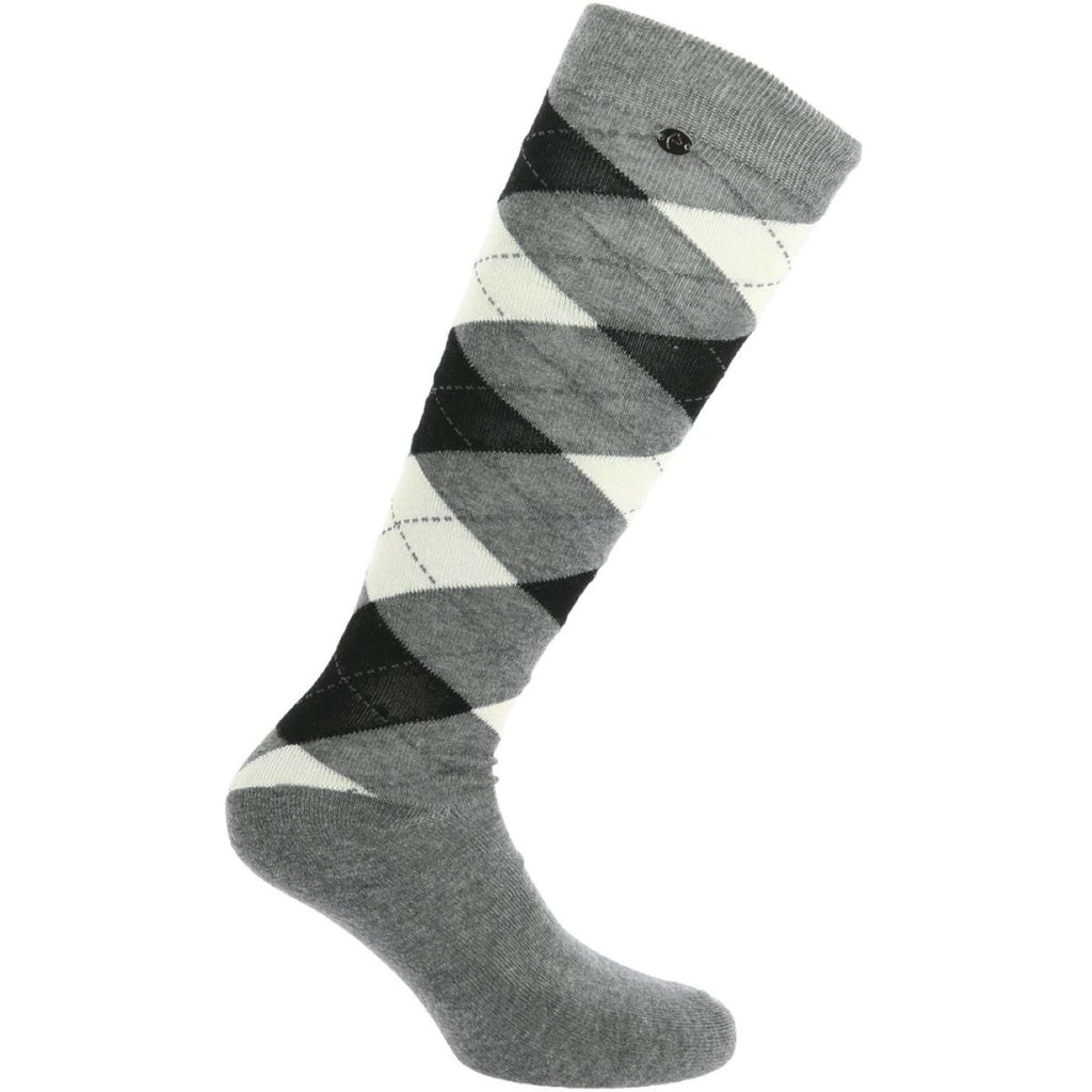 EQUITHÈME Calcetines de Equitación Argyle Gris/Ecru