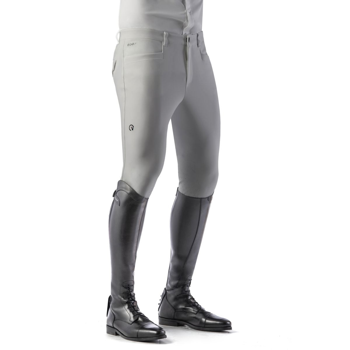 Ego7 Pantalón de Equitación Jumping EJ Hombres Gris Hielo