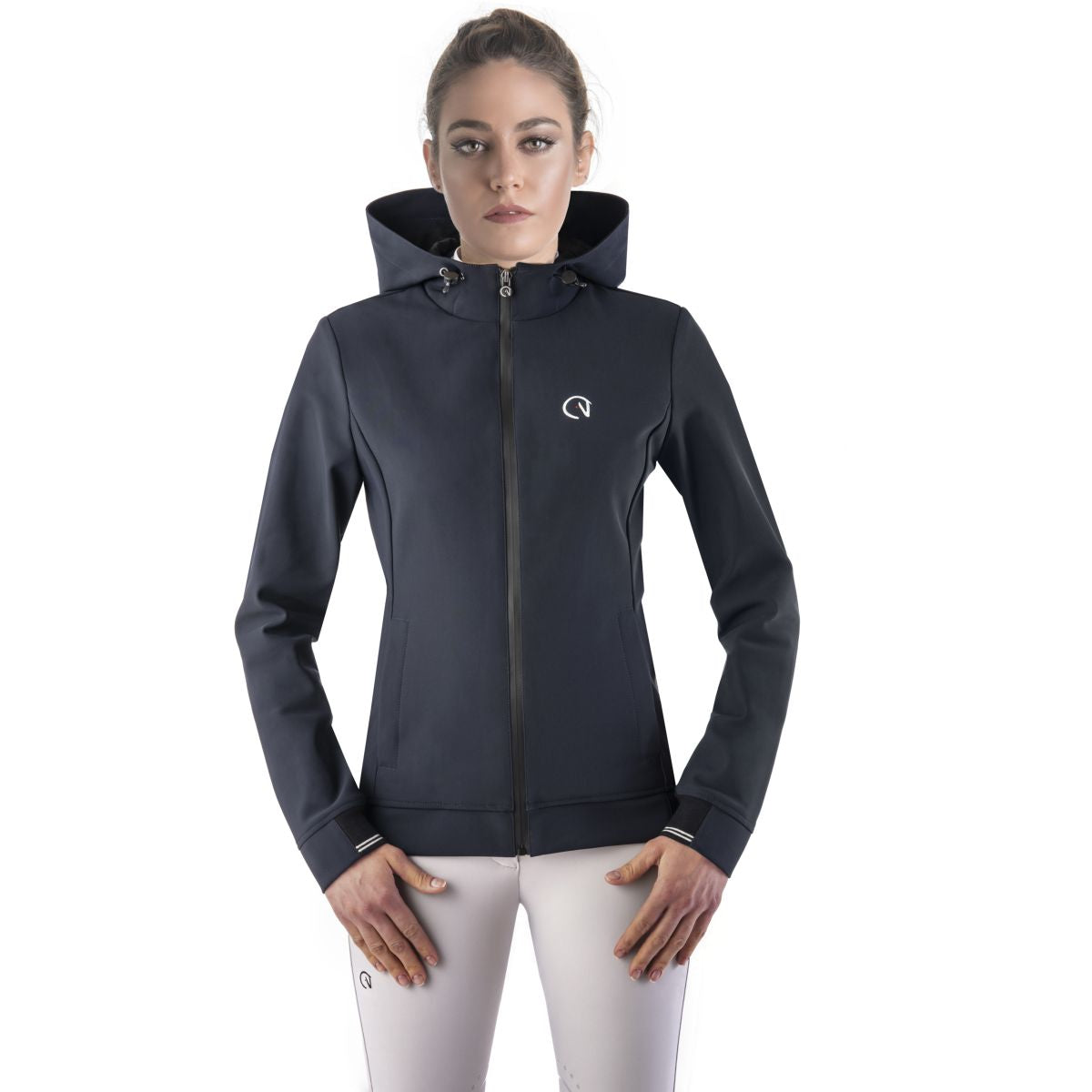 Ego7 Sudadera con capucha y cremallera Marino