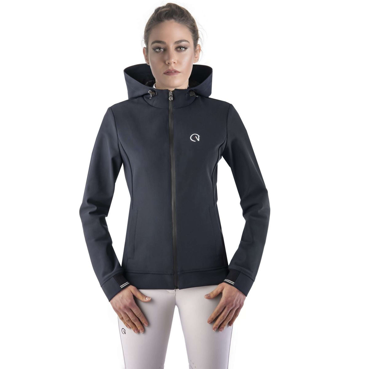 Ego7 Sudadera con capucha y cremallera Marino