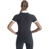 Ego7 Camiseta de Competición Polo Mangas Cortas Negro/Blanco