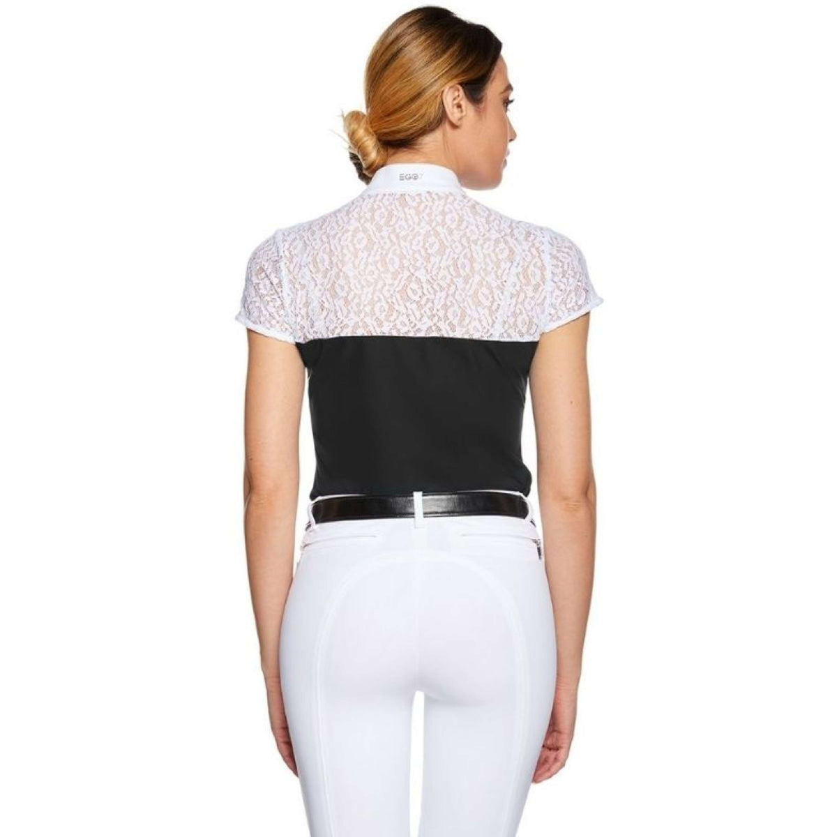 Ego7 Camiseta de Competición Florentine Mangas Cortas Negro/Blanco