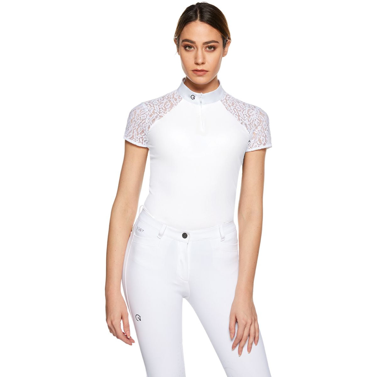 Ego7 Camiseta de Competición Florentine Mangas Cortas Blanco