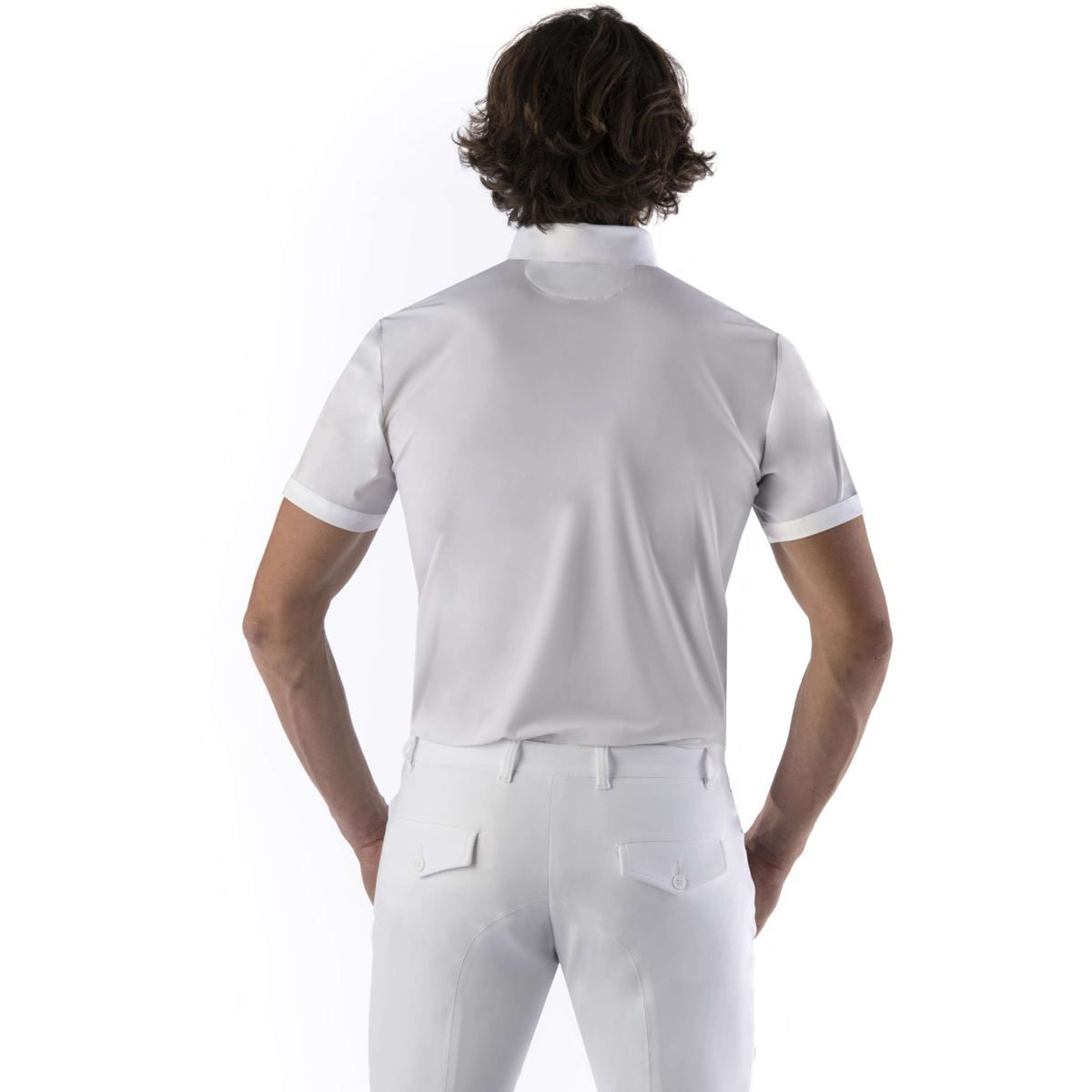 Ego7 Camiseta de Competición Mangas Cortas Hombre Blanco