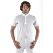 Ego7 Camiseta de Competición Mangas Cortas Hombre Blanco